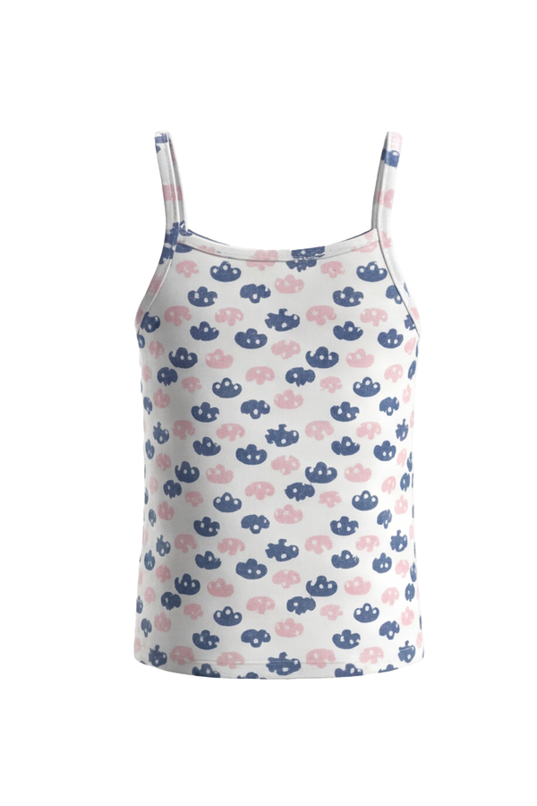 Girls Slip Top – White Clouds