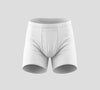 Men's White Gold Mercerized Egyptian Cotton Boxer Shorts - White | Model 1425