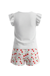 Girls Ruffle Cap Sleeve With Short Pajama Set – Mellow Yellow