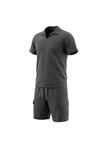 Men V-Neck Polo Pajama Set – Moonless Night