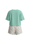 Women SS Oversize Cropped T-Shirt with Wide-Leg Shorts Pajama Set – Cabbage