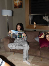 Load image into Gallery viewer, LS PAJAMA WITH PANTS Grey squares