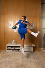 Load image into Gallery viewer, SS PAJAMA WITH SHORT Blue