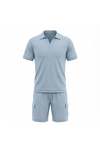 Men V-Neck Polo Pajama Set – Skyride