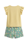 Girls Ruffle Cap Sleeve With Short Pajama Set – Mellow Yellow