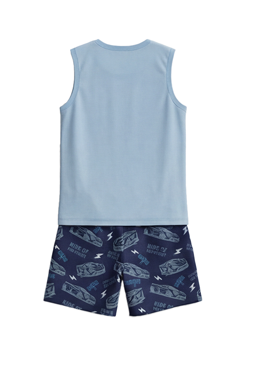 Boys Sleeveless Top With Short Pajama Set – Skyride