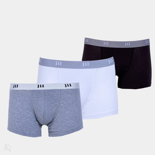 Men 5" BOXER BRIEF Pack of 3, SOLID COLORS