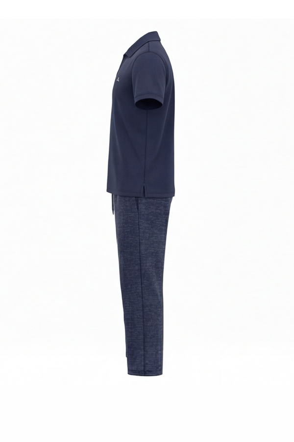 Men V-Neck Polo Pajama Set with Pants – Naval Academy