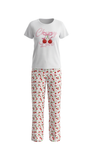 Women SS T-Shirt with Pants Pajama Set – Bright White