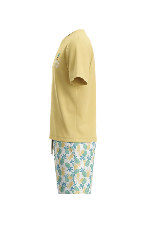 Boys SS Round Neck T-Shirt with Short Pajama Set – Mellow Yellow