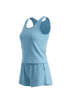 Women Tank Top with Wide-Leg Short Pajama Set – Tropical Breeze
