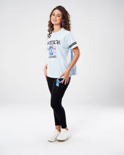 Load image into Gallery viewer, Disney WOMEN STITCH OVERSIZED BLUE T-SHIRT
