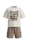 Boys SS Oversize T-Shirt With Short Pajama Set – Marshmallow