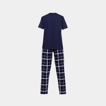 Load image into Gallery viewer, Men Short sleeve Pijama Navy x Navy plaids