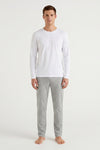 Men Long Sleeve T.SHIRT bright white