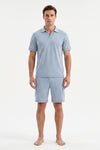 Men V-Neck Polo Pajama Set – Skyride