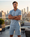 Men V-Neck Polo Pajama Set – Skyride