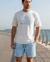 بيجامة رجالي قطن برقبة دائرية Bright White بتصميم مطبوع – راحة وأناقة يومية