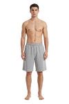 Men Wide Leg Cotton Shorts –  Cool Gray 4C