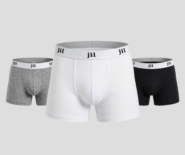 Men 3" Trunk Pack of 3, BASIC COLORS "WH, GR, BL"