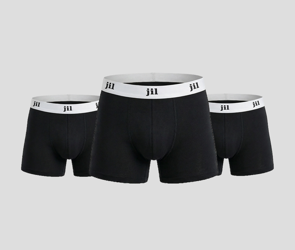 Men 3" Trunk Pack of 3, BLACK COLOR