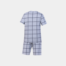 Load image into Gallery viewer, SS PAJAMA WITH SHORT (Grey Squares)