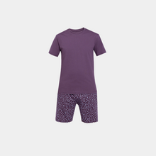 Load image into Gallery viewer, SS PAJAMA WITH SHORT(Blue Flowers)