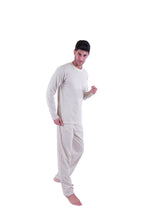 Load image into Gallery viewer, Men Long Sleeve Pajamas with PANTS Black Brown Chevron