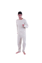 Load image into Gallery viewer, Men Long Sleeve Pajamas with PANTS Black Brown Chevron