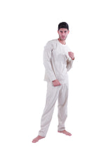 Load image into Gallery viewer, Men Long Sleeve Pajamas with PANTS Black Brown Chevron