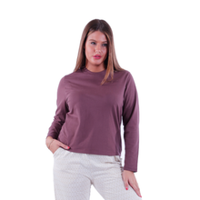 Load image into Gallery viewer, Women LS T.SHIRT ,Bitter Chocolate