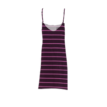 Load image into Gallery viewer, SLIP DRESS Burgundy stripes