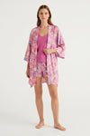 Women V-Neck Cotton Pajama Set – Mediterranean Blue