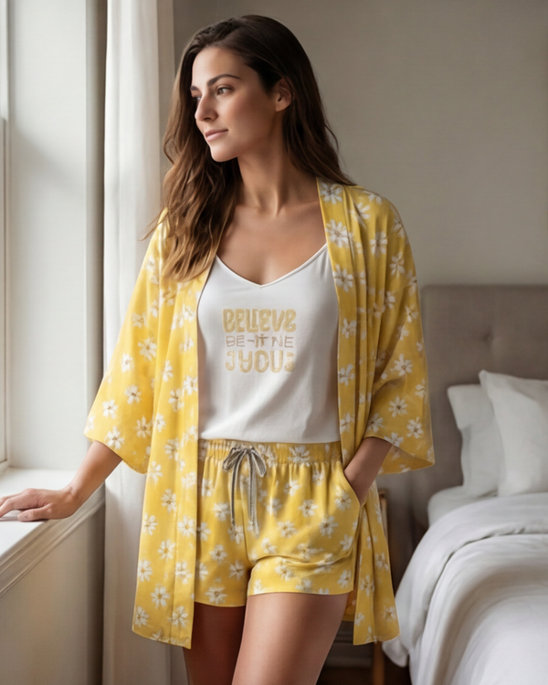 Women V-Neck Cotton Pajama Set – Dewkist