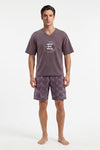 Men V-Neck Cotton Pajama Set – Flint
