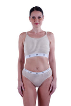 Load image into Gallery viewer, Women Sports Bra, Brown White Plaids
