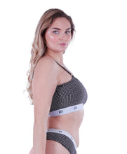 Load image into Gallery viewer, Women Sports Bra, Oatmeal White Plaids
