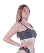 Load image into Gallery viewer, Women Sports Bra, Oatmeal White Plaids
