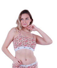 Load image into Gallery viewer, Women Sports Bra, Red paisely