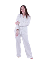 Load image into Gallery viewer, LS PAJAMAS WITH BUTTONS Oatmeal Argyle