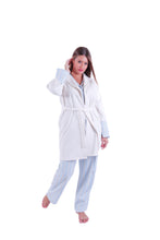 Load image into Gallery viewer, ROBE Oatmeal White Chevron