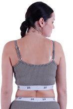 Load image into Gallery viewer, Women Sports Bra Black Houndstooth