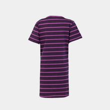 Load image into Gallery viewer, Short sleeve dress Burgundy stripes