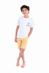 Boys Short Sleeve Pajama with Shorts - Bright White