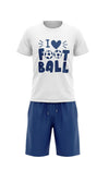 Boys SS Round Neck T-Shirt with Short Pajama Set – Bright White