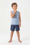 Boys Sleeveless Top With Short Pajama Set – Skyride
