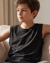 Boys Sleeveless Cotton Top – Moonless Night