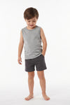 Boys Sleeveless Cotton Top – Cool Gray 4C Melange