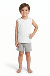 Boys Sleeveless Cotton Top – Bright White