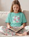 Girls SS Oversize Cropped T-Shirt With Wide-Leg Short Pajama Set – Cabbage